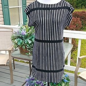 Black and white swimsuit cover up
